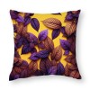  Throw pillow Covers for Couch and Bed Leaves of Palm Tree Growth Ecology Botany Decorative Square Home Decor Accent pillow Case Purple-Brown