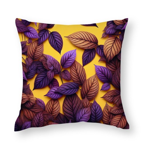  Throw pillow Covers for Couch and Bed Leaves of Palm Tree Growth Ecology Botany Decorative Square Home Decor Accent pillow Case Purple-Brown