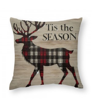 Ulloord Christmas pillow Covers Red Black Buffalo Plaids pillow Covers Cushion Case Throw pillow Cases for Christmas Sofa Couch