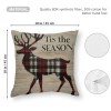 Ulloord Christmas pillow Covers Red Black Buffalo Plaids pillow Covers Cushion Case Throw pillow Cases for Christmas Sofa Couch