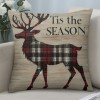 Ulloord Christmas pillow Covers Red Black Buffalo Plaids pillow Covers Cushion Case Throw pillow Cases for Christmas Sofa Couch