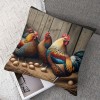  Farm Animals pillow Cover Vintage Rustic Farmhouse Watercolor Rooster Eggs pillow Cases Cushion Cover for Home Sofa Couch