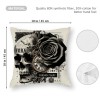 Halloween Skull pillow Covers Home Decoration Square Throw pillow Case Cushion Cover Skull Laciness Retro Style Toss Throw pillowcase for Home Halloween Party Gifts(Skull)