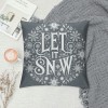 Throw pillow Covers Christmas Lettering Saying Phrase with Burlap Print Decorative pillow Covers Winter Xmas Season Blessing Gift for Home Sofa Decor