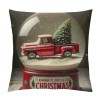  Merry Christmas pillow Covers Christmas Tree with Quote Decorative Throw pillow Cover Cushion Case Black Throw pillowcase (&amp;)