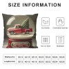  Merry Christmas pillow Covers Christmas Tree with Quote Decorative Throw pillow Cover Cushion Case Black Throw pillowcase (&amp;)