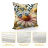 Ulloord  Spring Summer Daisy pillow Covers Daisy Floral Blooming Butterfly pillow Cases Farmhouse Throw pillows Case Home Decor for Room Bedroom Outdoor