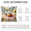 Ulloord  Spring Summer Daisy pillow Covers Daisy Floral Blooming Butterfly pillow Cases Farmhouse Throw pillows Case Home Decor for Room Bedroom Outdoor