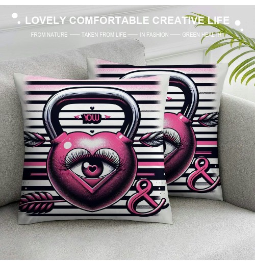  Valentines pillow Covers Hey Sugar You&amp;Me Pink Love Heart Throw pillow Cover Valentine's Day Decorative pillow Cover for Couch Sofa Room