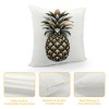 Ulloord  Pineapple pillow Covers Summer Beach Decorative Throw pillow Case Gold Pineapple in Black White Stripes pillow Case Square Cushion Cover for Sofa Bedroom