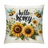  Home Sweet Home Farmhouse pillow Covers Rustic Sunflower Throw pillow Covers&nbsp; Bee Farm pillow Case Outdoor Yellow Floral Cushion Cover for Sofa