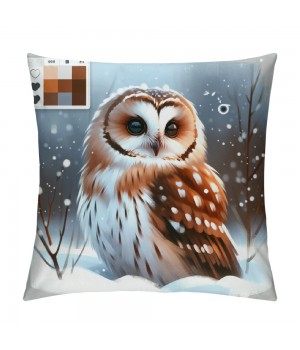 Ulloord  pillow Covers Super Soft Cute Animal Owl Throw pillow Covers Winter Snow Decor pillowcase Cushion Cover