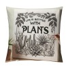 Ulloord Green Leaves pillow Covers Tropical Palm Leaf with Quote Life is Better with Plants Decorative Throw pillow Case Summer Cactus Cushion Cover for Home Sofa