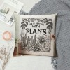 Ulloord Green Leaves pillow Covers Tropical Palm Leaf with Quote Life is Better with Plants Decorative Throw pillow Case Summer Cactus Cushion Cover for Home Sofa