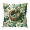 Ulloord  pillow Covers Vintage Bird Nest Decorative Throw pillow Case Cushion Cover for Bed Office Living Room Sofa 