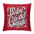 Ulloord Baby It's Cold Outside Christmas Snowflake Throw pillow Cover Super Soft Red Decorative pillow Covers Cushion Case Home Sofa Couch