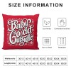 Ulloord Baby It's Cold Outside Christmas Snowflake Throw pillow Cover Super Soft Red Decorative pillow Covers Cushion Case Home Sofa Couch