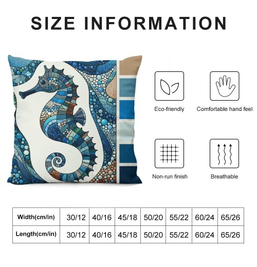 Ulloord  Throw pillow Covers Ocean Marine Animal Set Outdoor Decorative pillow Cases Cushion Cover for Home Sofa Office