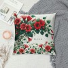 Ulloord  Red Geranium Flower Throw pillow Covers Vintage Quote Antique&nbsp;Floral Bloom Spring Summer Cushion Case Decor, Home Sweet Home Plant Botanical Decoration for Sofa Couch