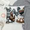 Farm Animals pillow Cover Vintage Rustic Farmhouse Watercolor Eggs pillow Cases Cushion Cover for Home Sofa Couch