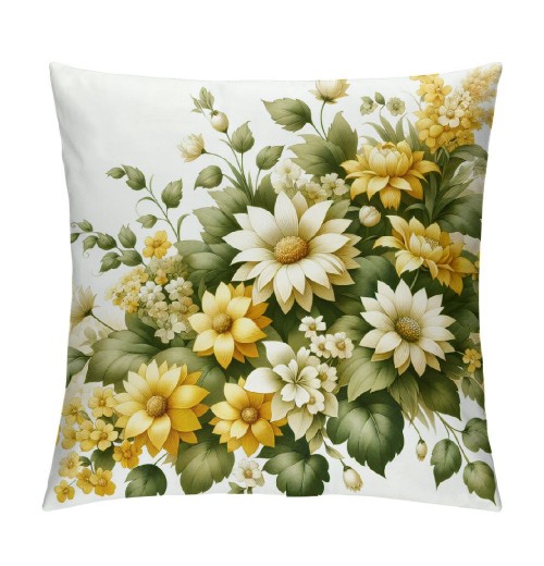 Ulloord  Throw pillow Covers Rustic Daffodils Flower Decorative pillow Cases Cushion Cases Throw pillowcase