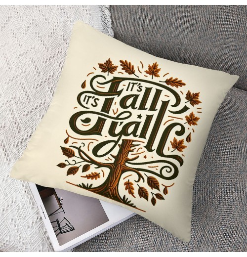 Ulloord Hello Fall Yall pillow Covers Fall Decor Black Buffalo Plaids Autumn Leaves Maple Trees Throw pillow Cases Outdoor Farmhouse Decorations Cushion Cover for Thanksgiving