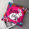 Ulloord Happy Easter Throw pillow Covers Lovely Rabbit Farmhouse pillow Cover Cuter Animal Decor Home pillow Case Easter Bunny Cushion Cover for Sofa Couch Pink