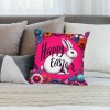 Ulloord Happy Easter Throw pillow Covers Lovely Rabbit Farmhouse pillow Cover Cuter Animal Decor Home pillow Case Easter Bunny Cushion Cover for Sofa Couch Pink