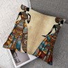 Ulloord  African pillow Covers Vintage Colorful African Women Art Painting Throw pillow Case Cushion Covers Home Decorative Throw pillowcases