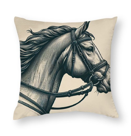 Ulloord  Horse Throw pillow Covers, Rustic Animals Horse Art Pattern Cushion Case for Home Living Room Decor, Retro Farmhouse Horse Black Brown Decorative Throw Cushion Case