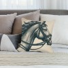 Ulloord  Horse Throw pillow Covers, Rustic Animals Horse Art Pattern Cushion Case for Home Living Room Decor, Retro Farmhouse Horse Black Brown Decorative Throw Cushion Case