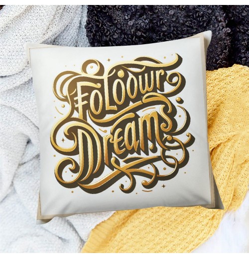 Ulloord Inspirational Quotes Throw pillow Case Cushion Cover Polyester for Sofa Couch