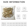 Ulloord Inspirational Quotes Throw pillow Case Cushion Cover Polyester for Sofa Couch