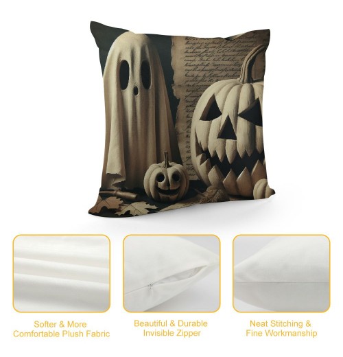 Ulloord Halloween Decor pillow Covers Halloween Decorations Pumpkin Witch Farmhouse Cat Ghost Outdoor Black Fall pillows Decorative Throw Cushion Case for Home Couch