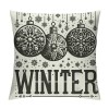 Ulloord Gray Christmas pillow Covers Farmhouse Christmas Decorations Tree Snow Hello Holiday Decor Throw Cushion Case for Home Couch