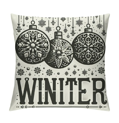 Ulloord Gray Christmas pillow Covers Farmhouse Christmas Decorations Tree Snow Hello Holiday Decor Throw Cushion Case for Home Couch