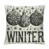 Ulloord Gray Christmas pillow Covers Farmhouse Christmas Decorations Tree Snow Hello Holiday Decor Throw Cushion Case for Home Couch