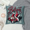 Ulloord Gray Christmas pillow Covers Farmhouse Christmas Decorations Snowman Merry Christmas Holly Jolly Winter Holiday Decor for Home Couch