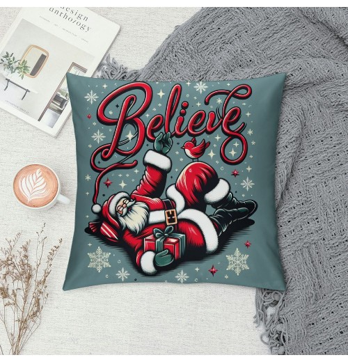 Ulloord Gray Christmas pillow Covers Farmhouse Christmas Decorations Snowman Merry Christmas Holly Jolly Winter Holiday Decor for Home Couch