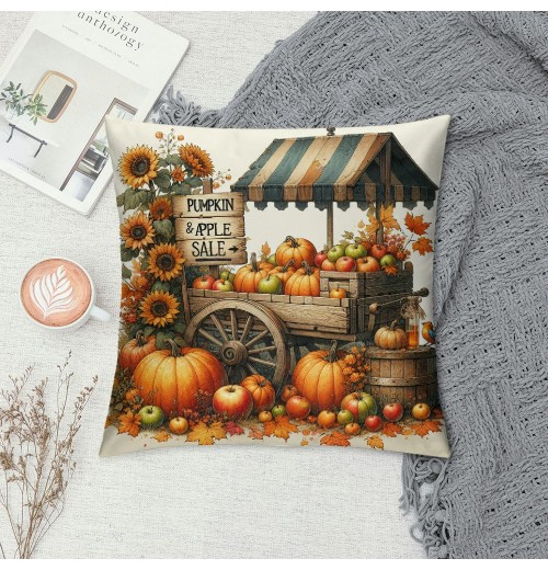 Ulloord Fall Decor pillow Covers Pumpkin Farmhouse Decorations Sunflower Throw Cushion Case for Fall Thanksgiving Home Decorative pillows