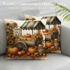 Ulloord Fall Decor pillow Covers Pumpkin Farmhouse Decorations Sunflower Throw Cushion Case for Fall Thanksgiving Home Decorative pillows