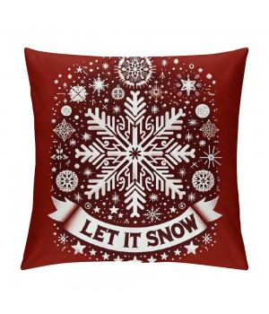 Ulloord  Red Christmas pillow Covers Farmhouse Christmas Decorations Merry Christmas Tree Truck Hello Winter Holiday Decor Throw Cushion Case for Home Couch