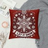 Ulloord  Red Christmas pillow Covers Farmhouse Christmas Decorations Merry Christmas Tree Truck Hello Winter Holiday Decor Throw Cushion Case for Home Couch