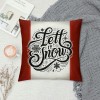 Ulloord Red Christmas pillow Covers Farmhouse Christmas Decorations Winter Holiday Decor Throw Cushion Case for Home Couch