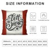 Ulloord Red Christmas pillow Covers Farmhouse Christmas Decorations Winter Holiday Decor Throw Cushion Case for Home Couch