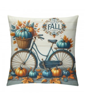 Ulloord Fall Decor pillow Covers Thanksgiving Blue Pumpkin Farmhouse Decorations Thankful Farm Outdoor Fall pillows Decorative Throw Cushion Case for Home Couch