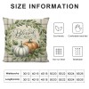 Ulloord  Fall pillow Covers Thanksgiving Gray Buffalo Check Farmhouse Decorations Blue Pumpkin Outdoor Autumn Farm pillows Decorative Throw Cushion Case for Home Decor