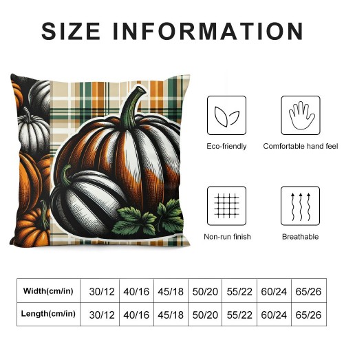 Ulloord Fall Decor pillow Covers Thanksgiving Farmhouse Decorations Orange Pumpkin Outdoor Happy Decorative Throw Cushion Case for Home Couch