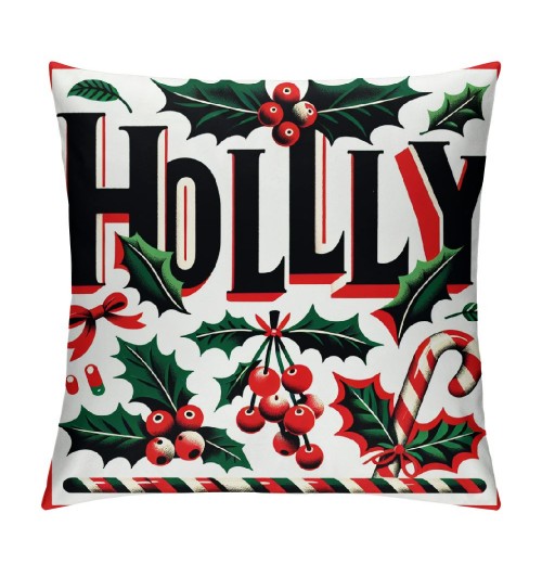 Ulloord Christmas pillow Covers Farmhouse Christmas Decorations Wreath Holiday Decor Throw Cushion Case for Home Couch