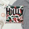 Ulloord Christmas pillow Covers Farmhouse Christmas Decorations Wreath Holiday Decor Throw Cushion Case for Home Couch